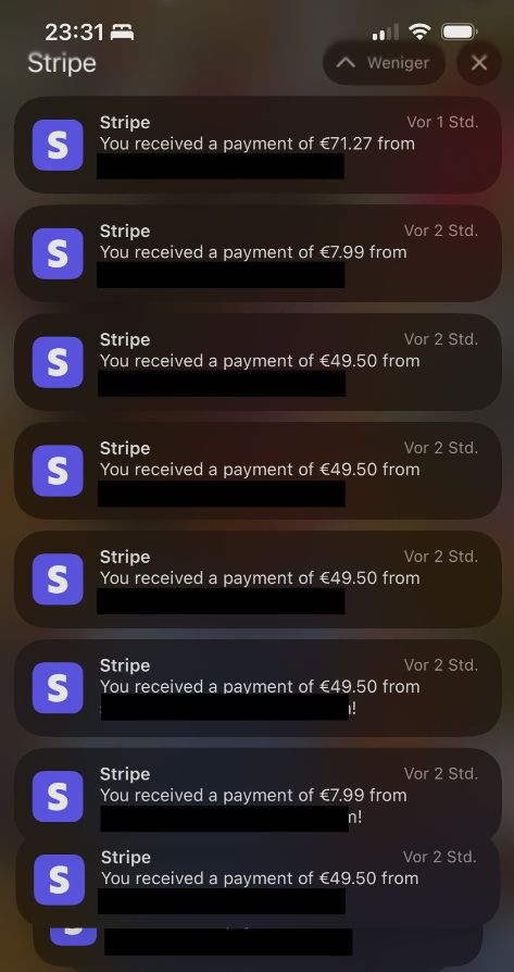 Payment proof screenshot 1