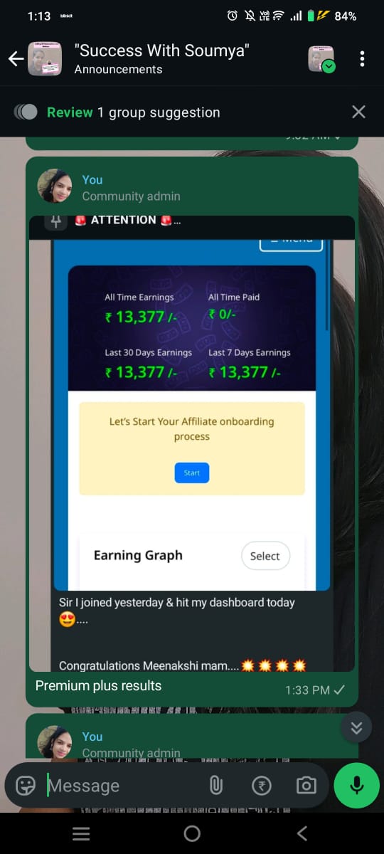 Community result chat screenshot 2